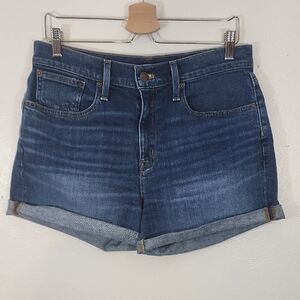 J. Crew Factory Blue Jean Shorts with Folded Hem Size 28
